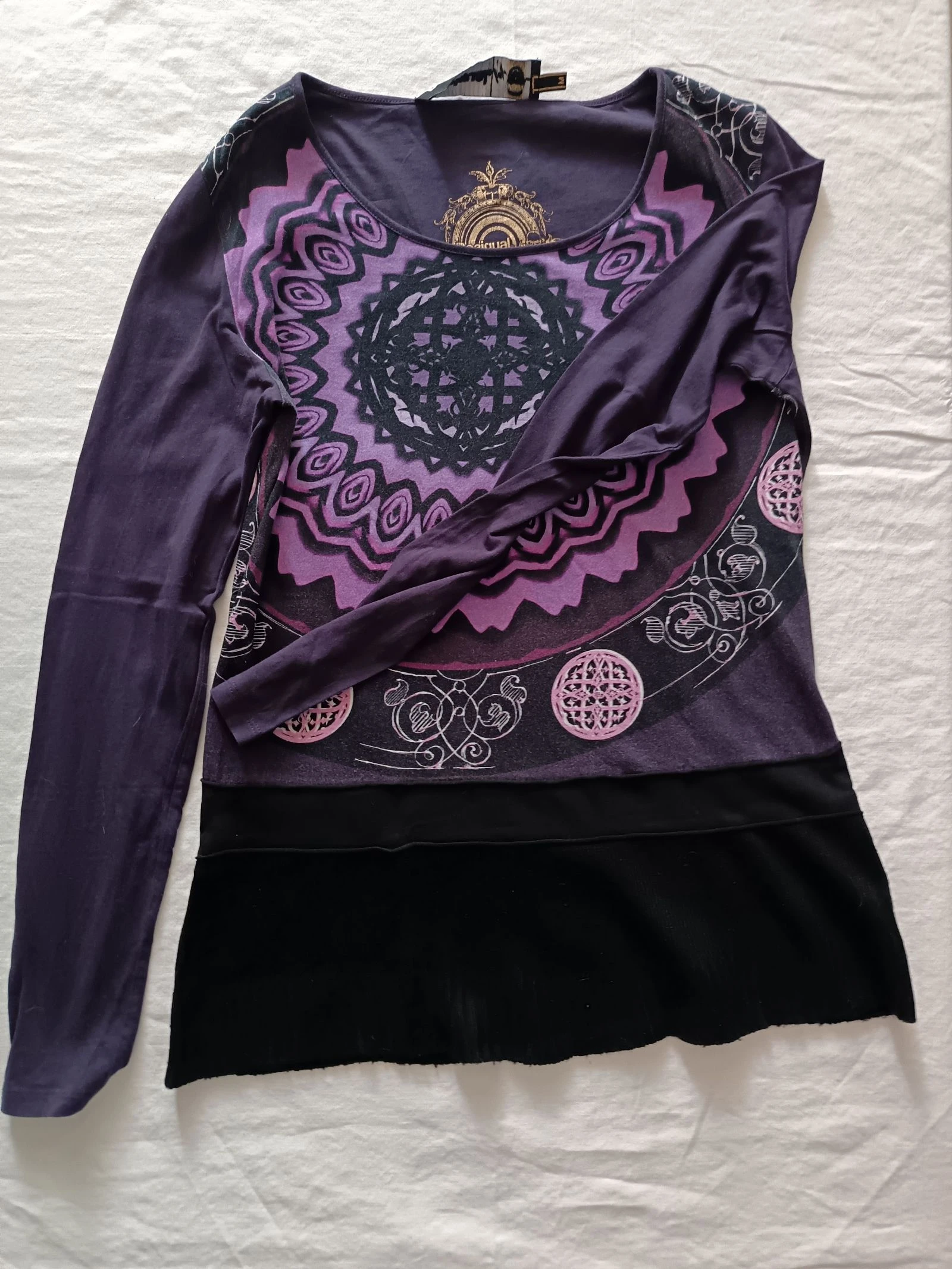T-shirt de manga longa roxo Desigual tamanho M excelente estado – photo 6